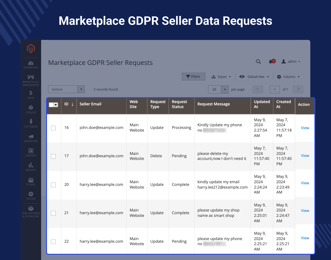 Multi Vendor Marketplace GDPR for Magento 2