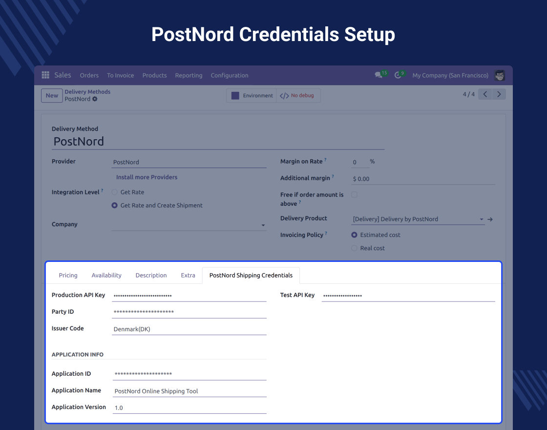 Odoo PostNord Delivery Carrier