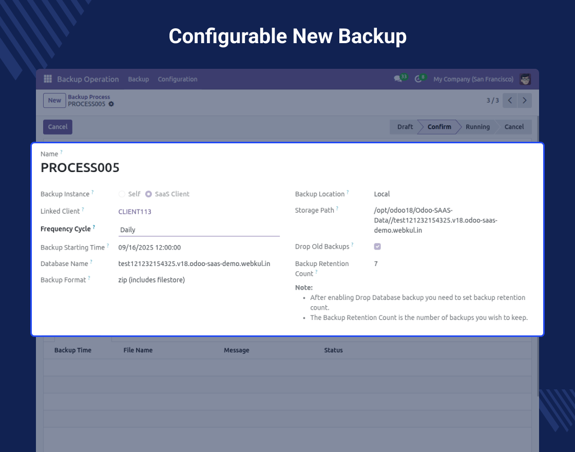 Odoo S3 Backup
