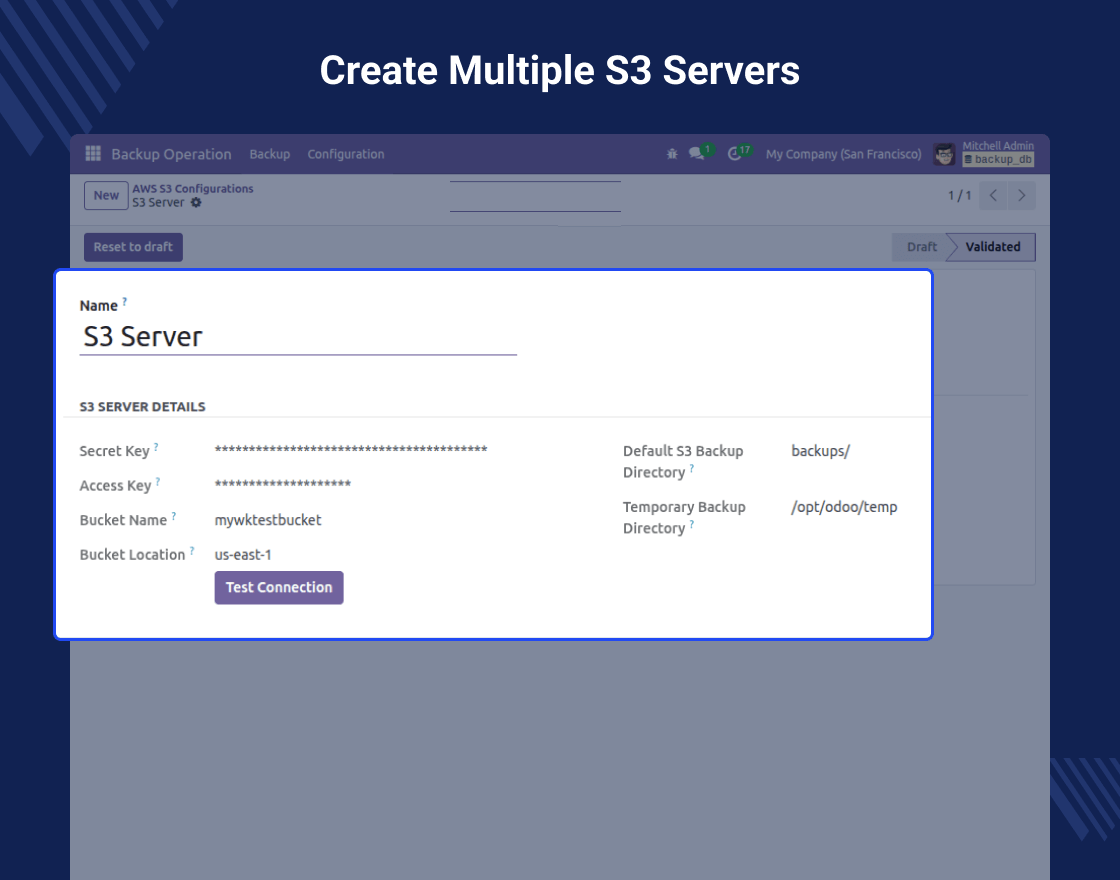 Odoo S3 Backup