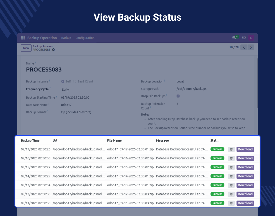 Odoo S3 Backup