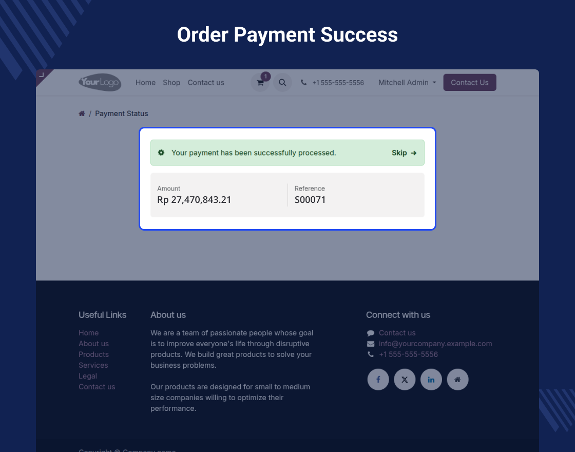 Odoo Website Midtrans Payment Acquirer