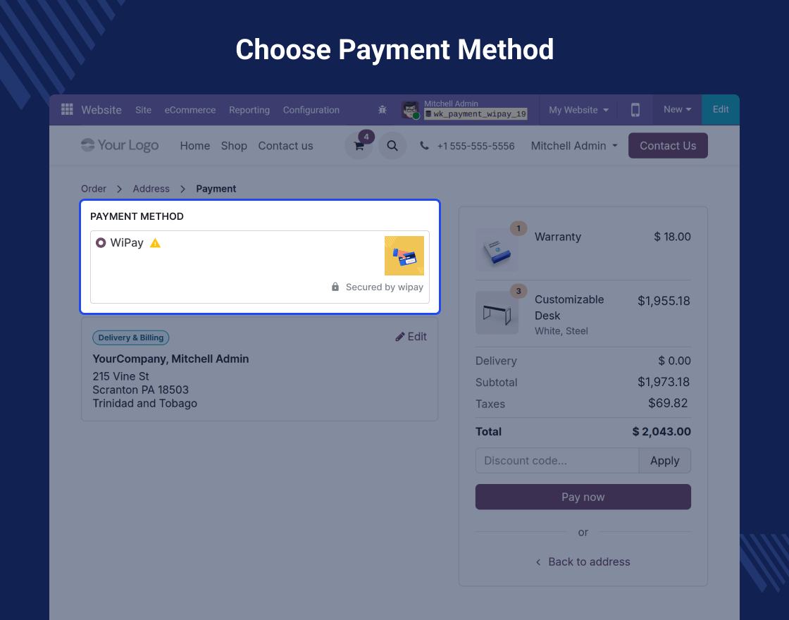 Odoo Wipay Payment Integration