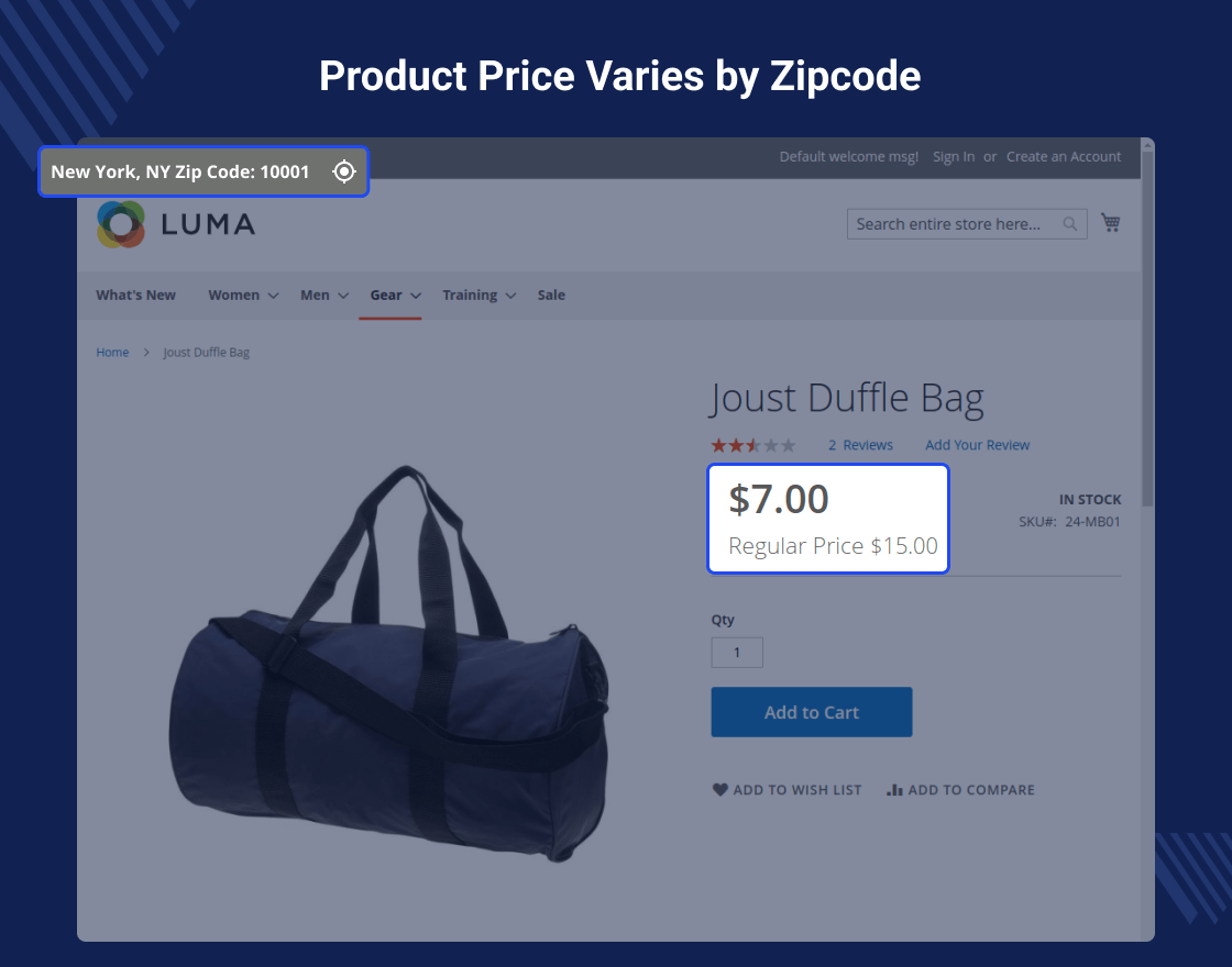 Magento 2 Zip Code Based Pricing