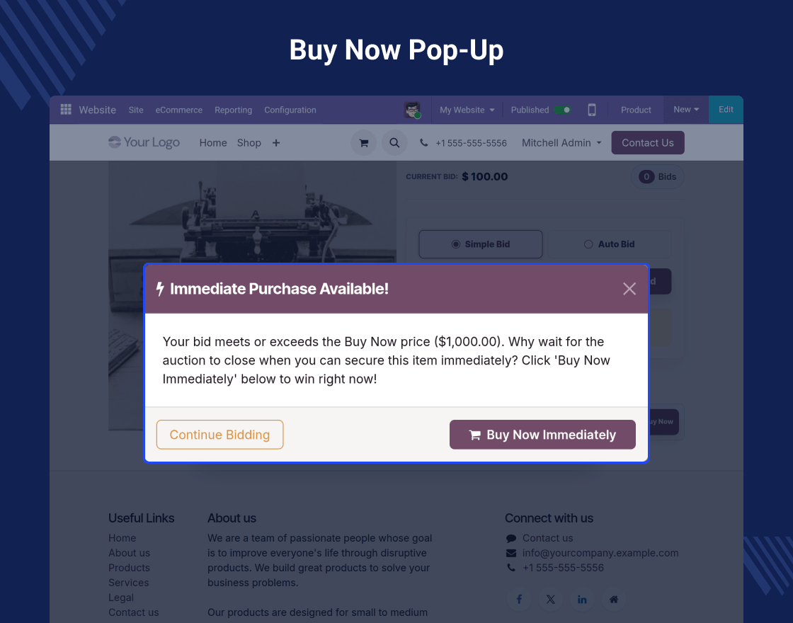 Odoo Website Auction
