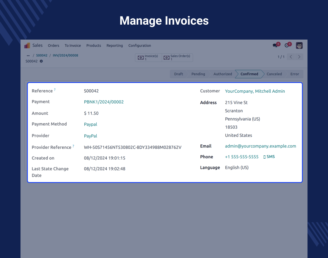 Odoo Website Payment Paypal Recurring For Enterprise