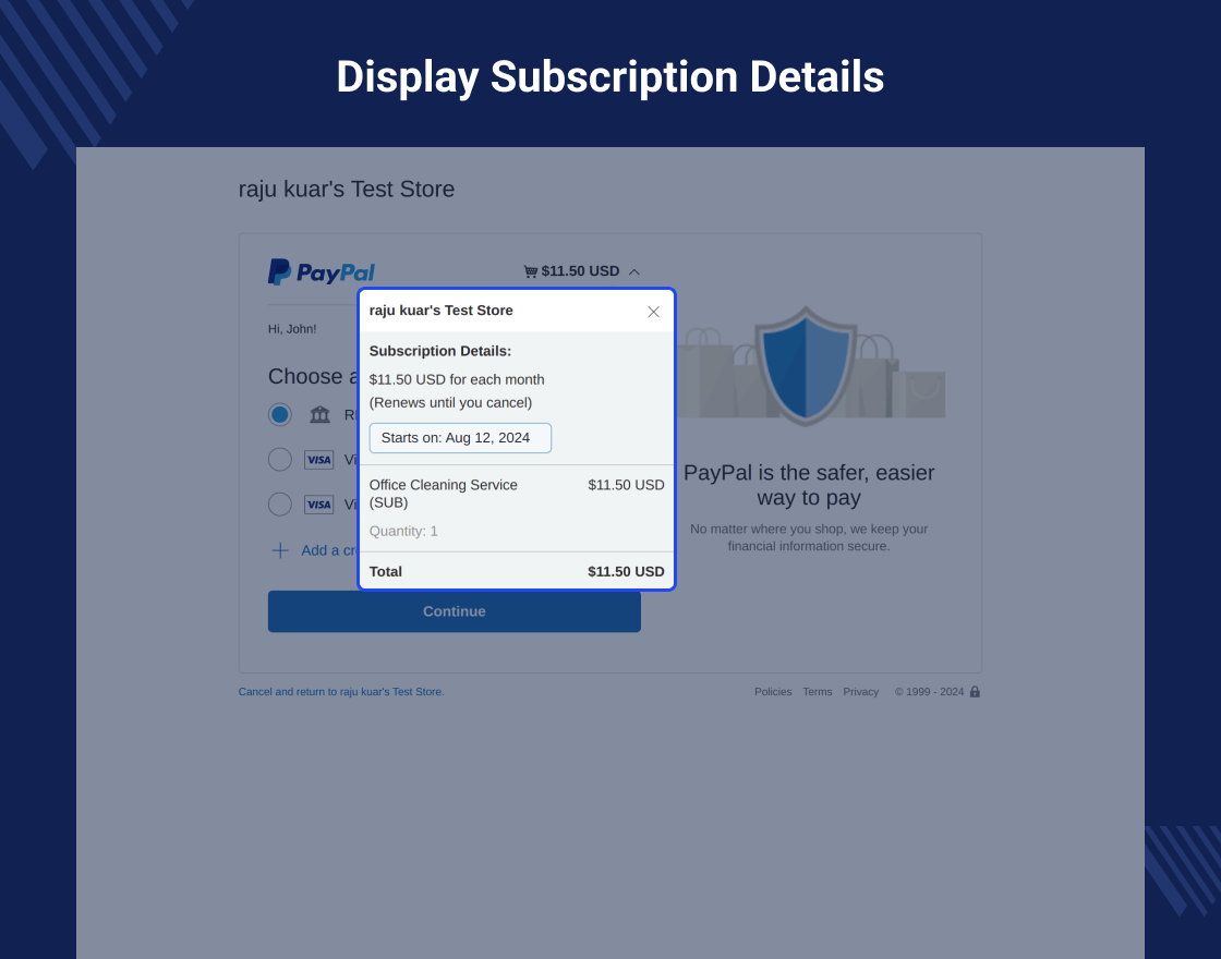 Odoo Website Payment Paypal Recurring For Enterprise