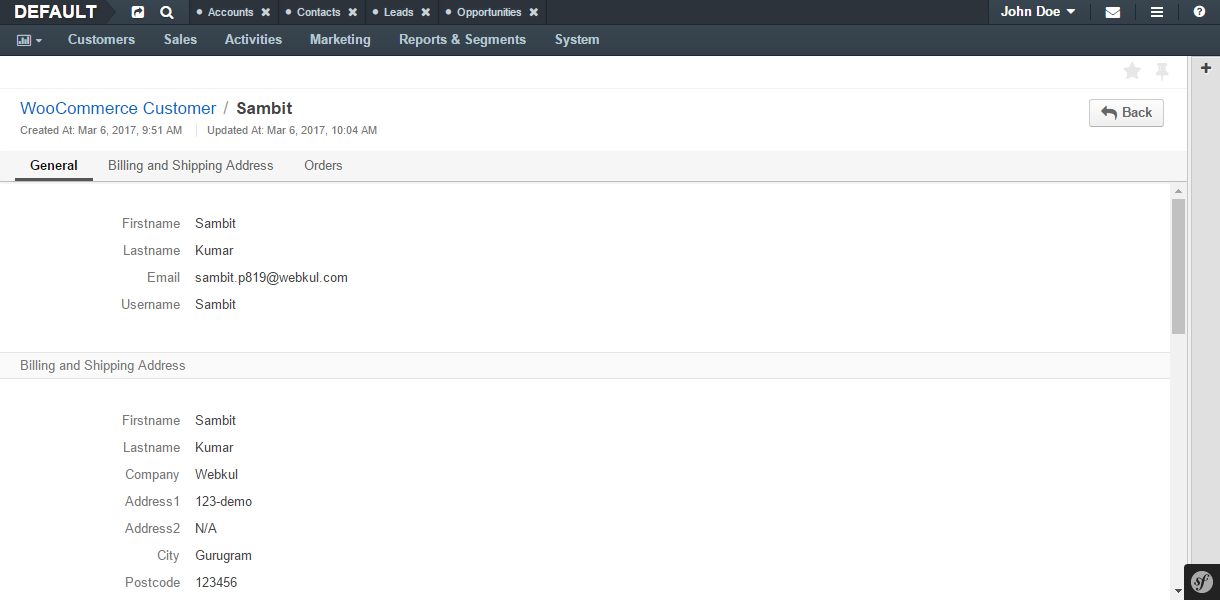 WooCommerce OROCRM Connector