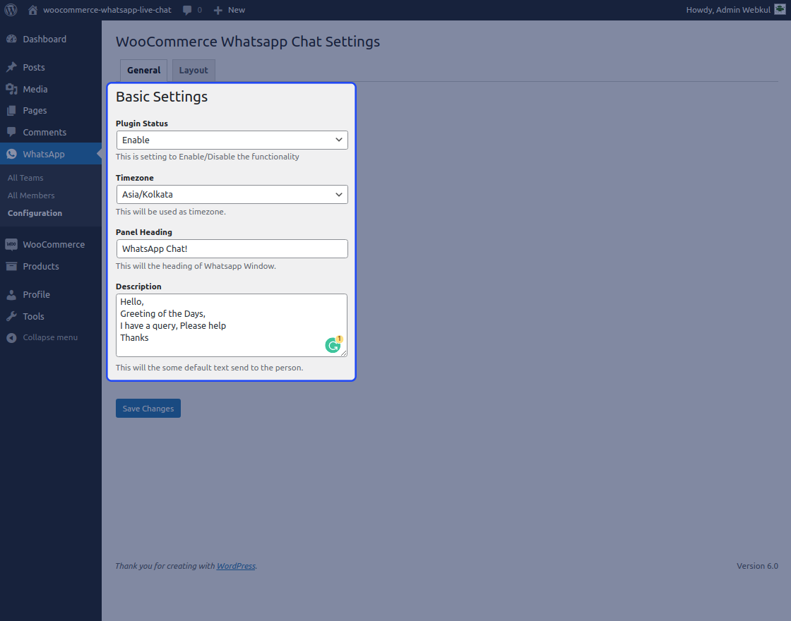 WooCommerce WhatsApp Chat Plugin