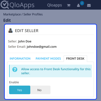 QloApps Marketplace Front Desk Seller Access QloApps Marketplace Front Desk Seller Access